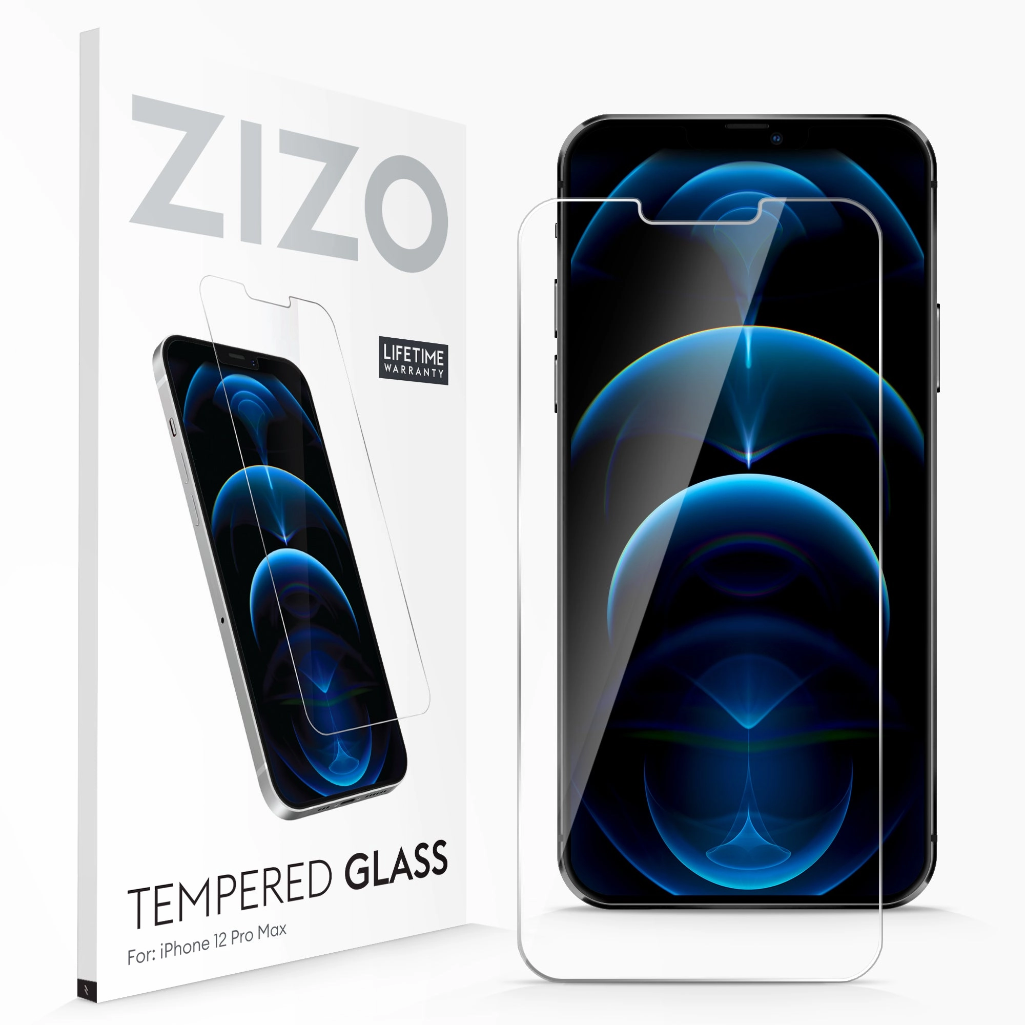 Stylish Layer Luxury Finish ZIZO TEMPERED GLASS Screen Protector for iPhone 12 Pro Max