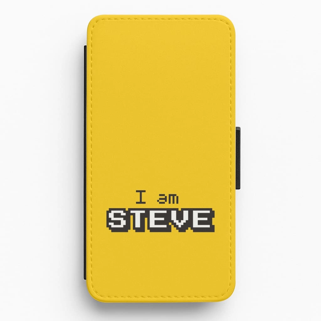 Minimal Surface Layer I Am Steve Flip / Wallet Phone Case