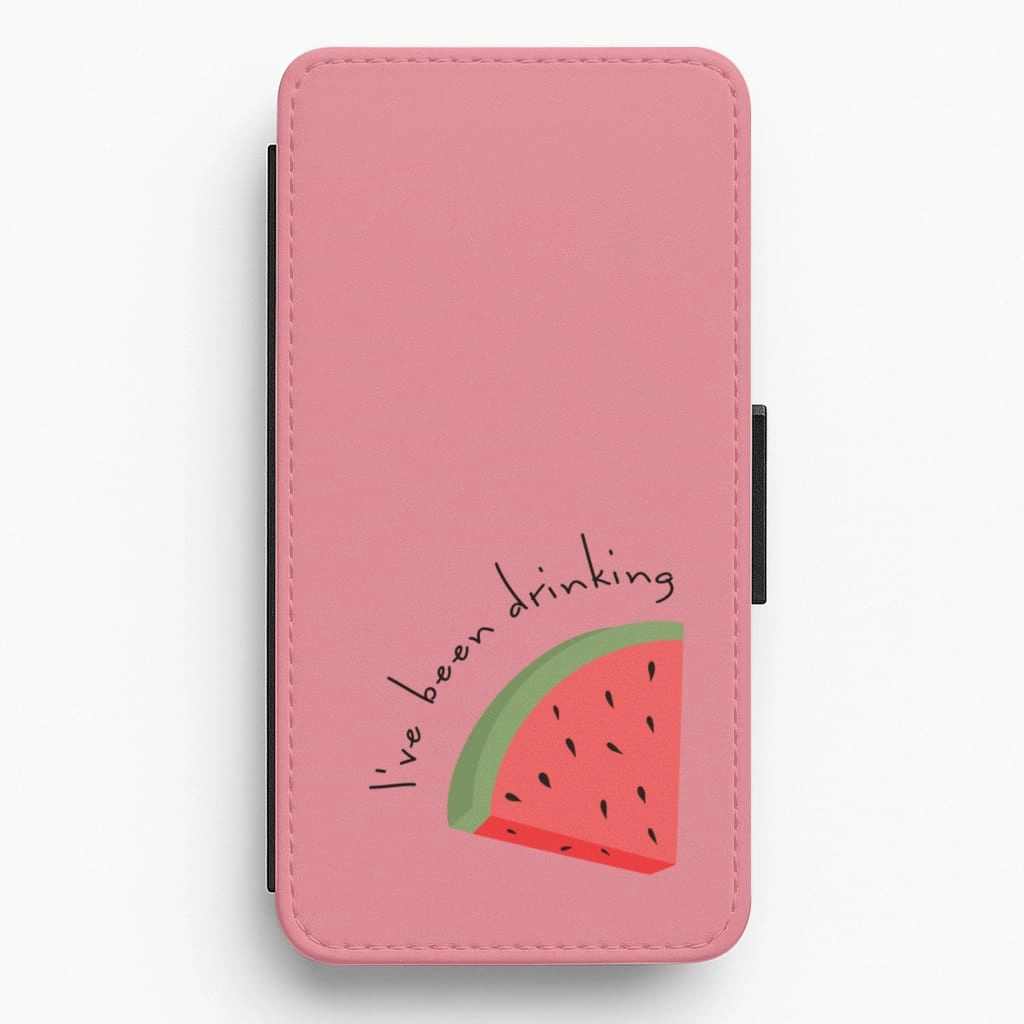 I've Been Drinkin Watermelon - Queen B Flip / Wallet Phone Case Matte Pattern Layer Soft Detail Layer