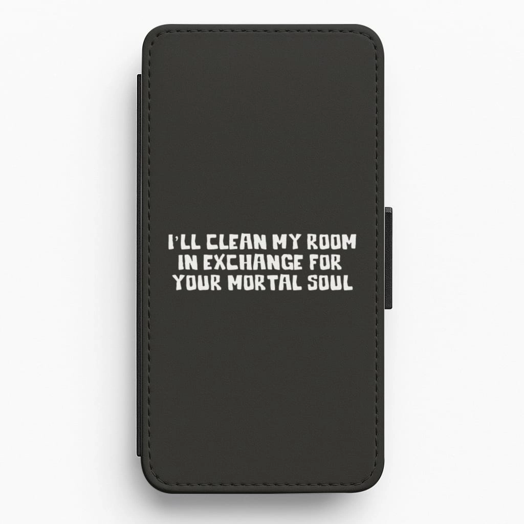 I'll Clean My Room In Exchange Wednesday Flip / Wallet Phone Case Comfort Feel Premium Grip