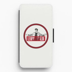 Shock Resistant Build Hybrid Edge Finish Red Lewis Capaldi Circle Flip / Wallet Phone Case