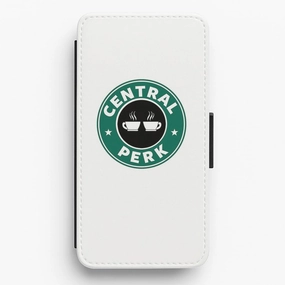 Central Perk - Coffee Logo Flip / Wallet Phone Case Hybrid Grip Finish