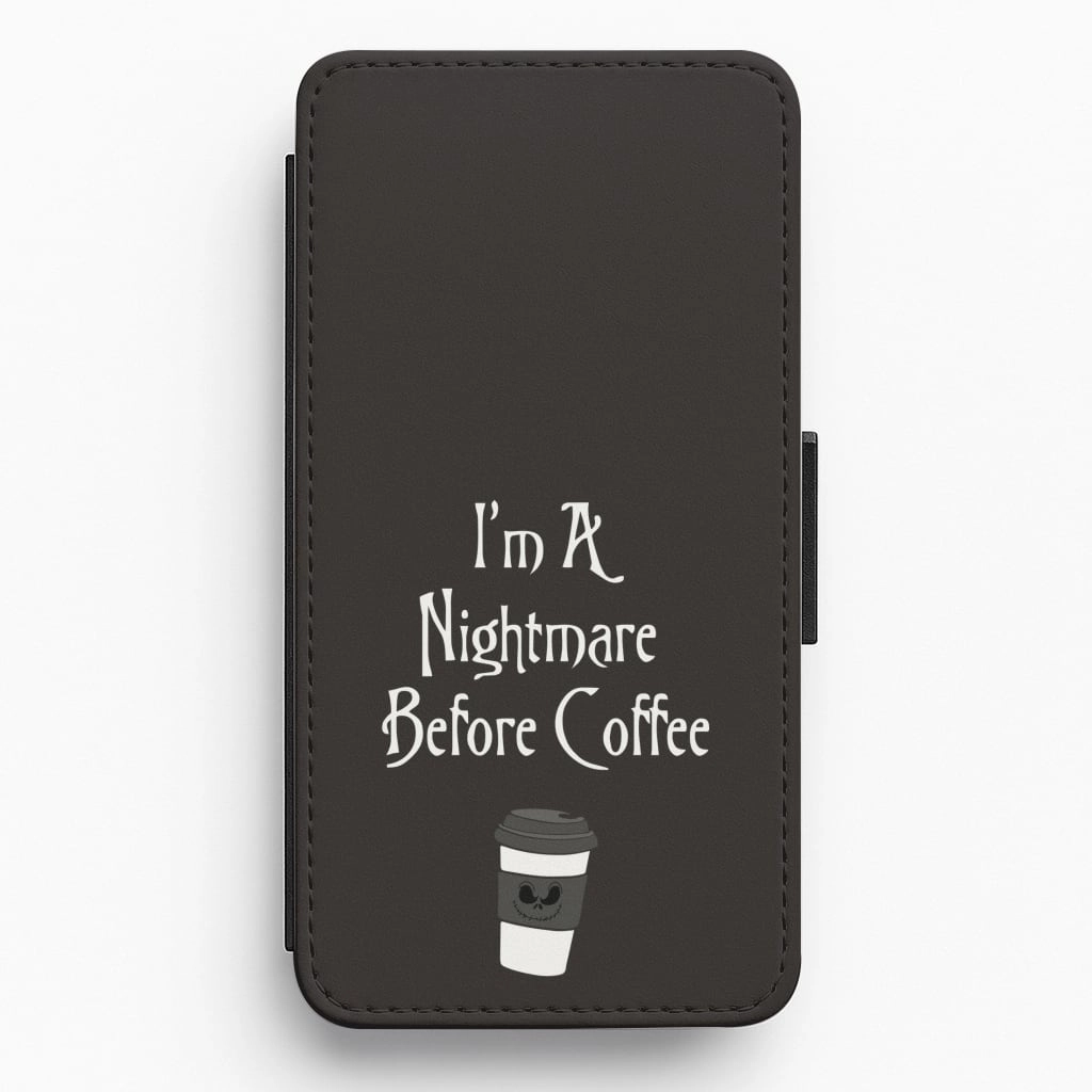 Compact Edge I'm A Nightmare Before Coffee Flip / Wallet Phone Case