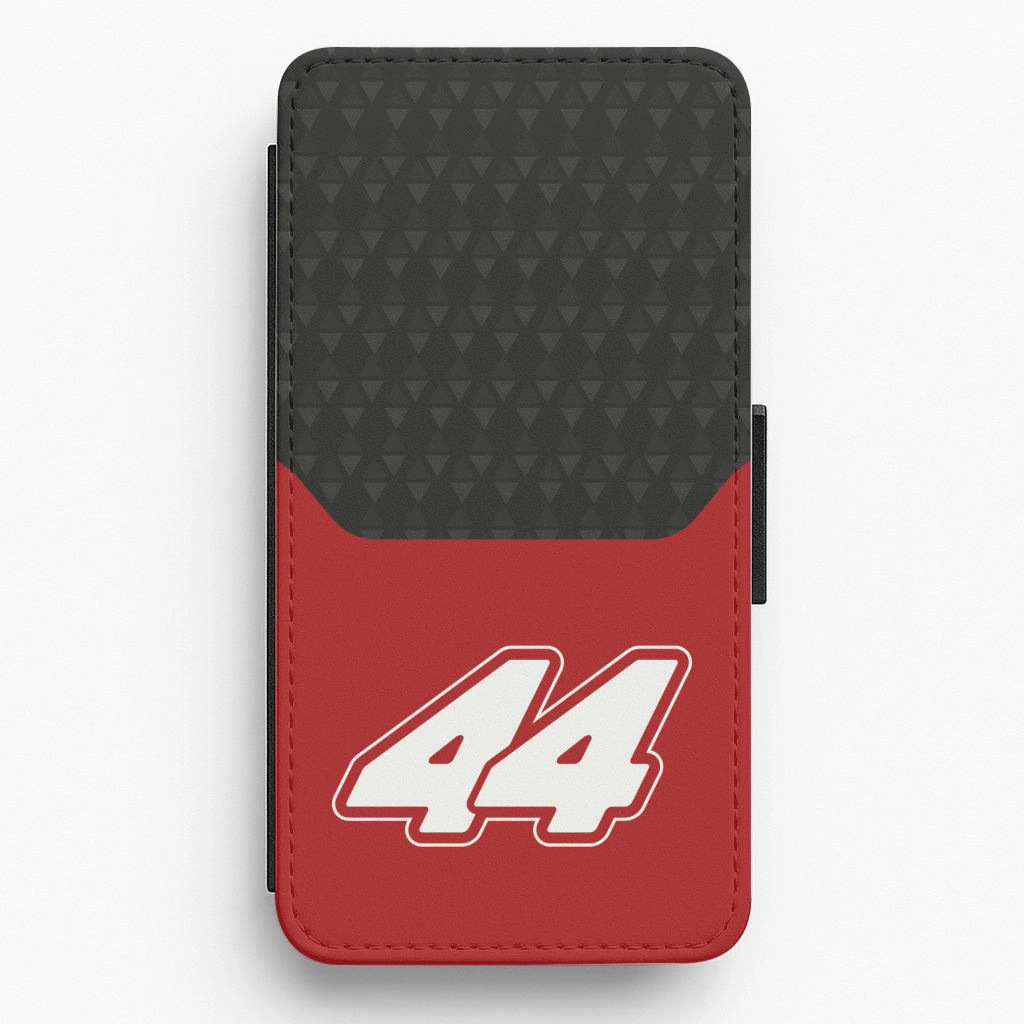 Red And Gray 44 Flip / Wallet Phone Case Creative Texture