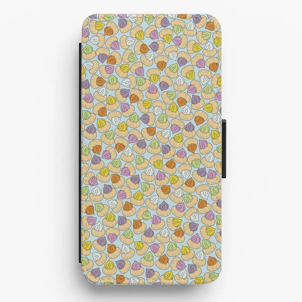 Unique Pattern Iced Gems - Biscuits Patterns Flip / Wallet Phone Case