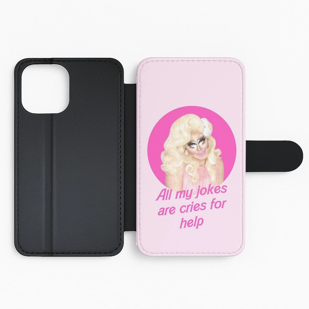 Trixie Mattel Jokes - Drag Queen's Drag Race Flip Wallet Phone Case Grip Enhanced Soft Shape