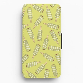 Twister - Ice Cream Patterns Flip / Wallet Phone Case Durable Frame