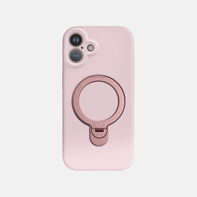 iPhone 16 Silicone Case with Stand Comfort Use Modern Build Texture