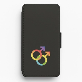 Gender Symbol Male - Pride Flip / Wallet Phone Case Scratch Resistant Functional Design