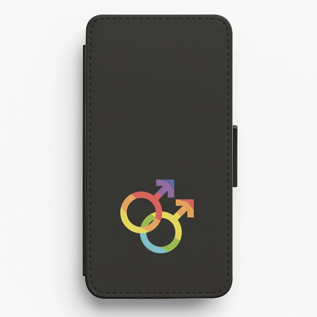 Gender Symbol Male - Pride Flip / Wallet Phone Case Scratch Resistant Functional Design