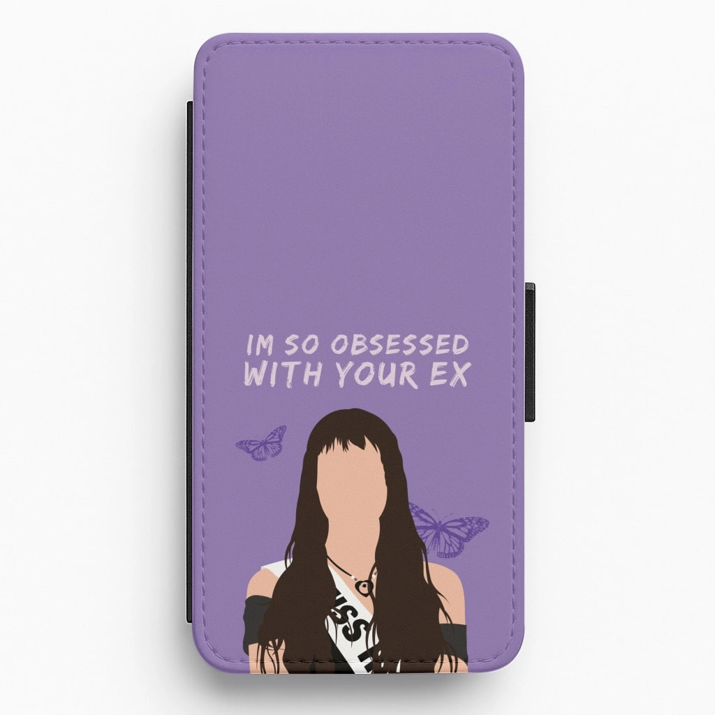 Flexible Material Obsessed With Your Ex Flip / Wallet Phone Case