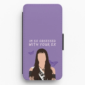 Flexible Material Obsessed With Your Ex Flip / Wallet Phone Case