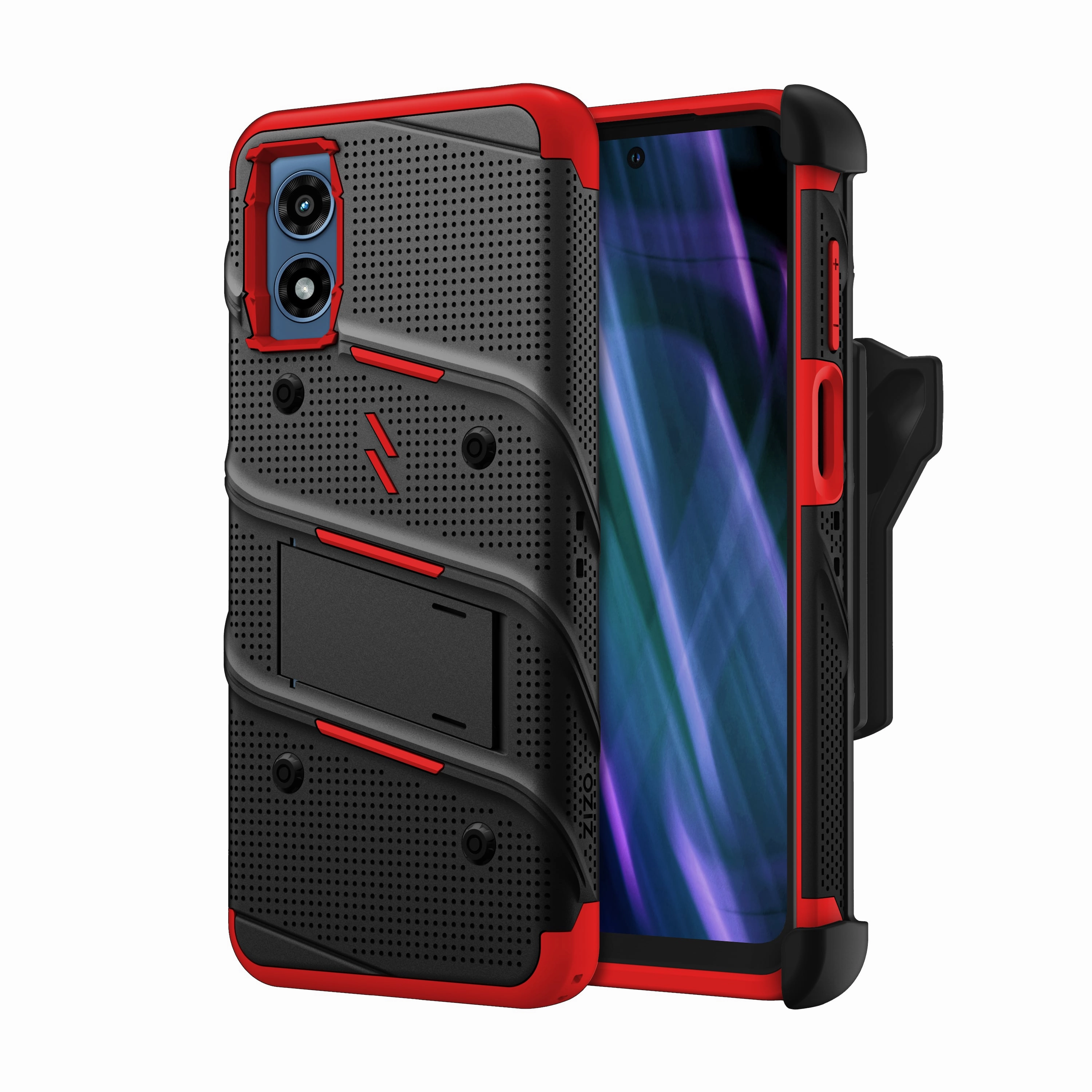 ZIZO BOLT Bundle moto g Play (2024) Case - Black / Red Strong Outline Classic Design
