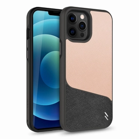 Rugged Feel Light Frame ZIZO DIVISION Series iPhone 12 / iPhone 12 Pro Case - Saffiano Blush