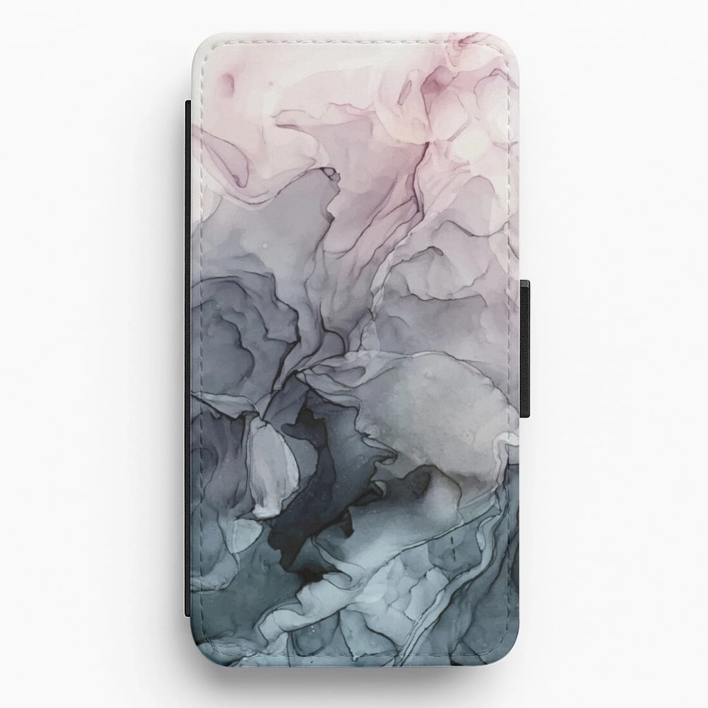 Grey Eclipse Flip / Wallet Phone Case Protective Look Dual Layer