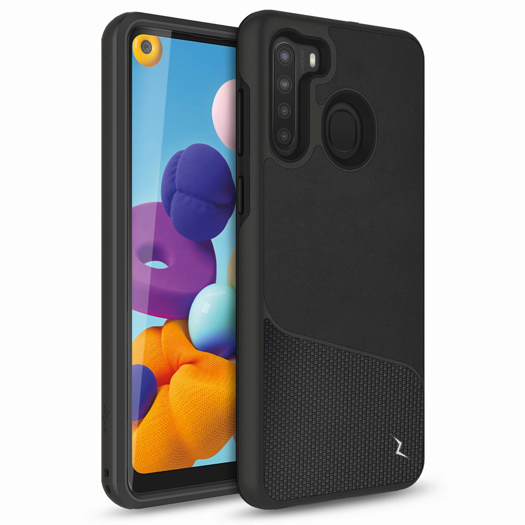 Flexible Comfort Scratch Proof ZIZO DIVISION Series Samsung Galaxy A21 Case - Nylon Black