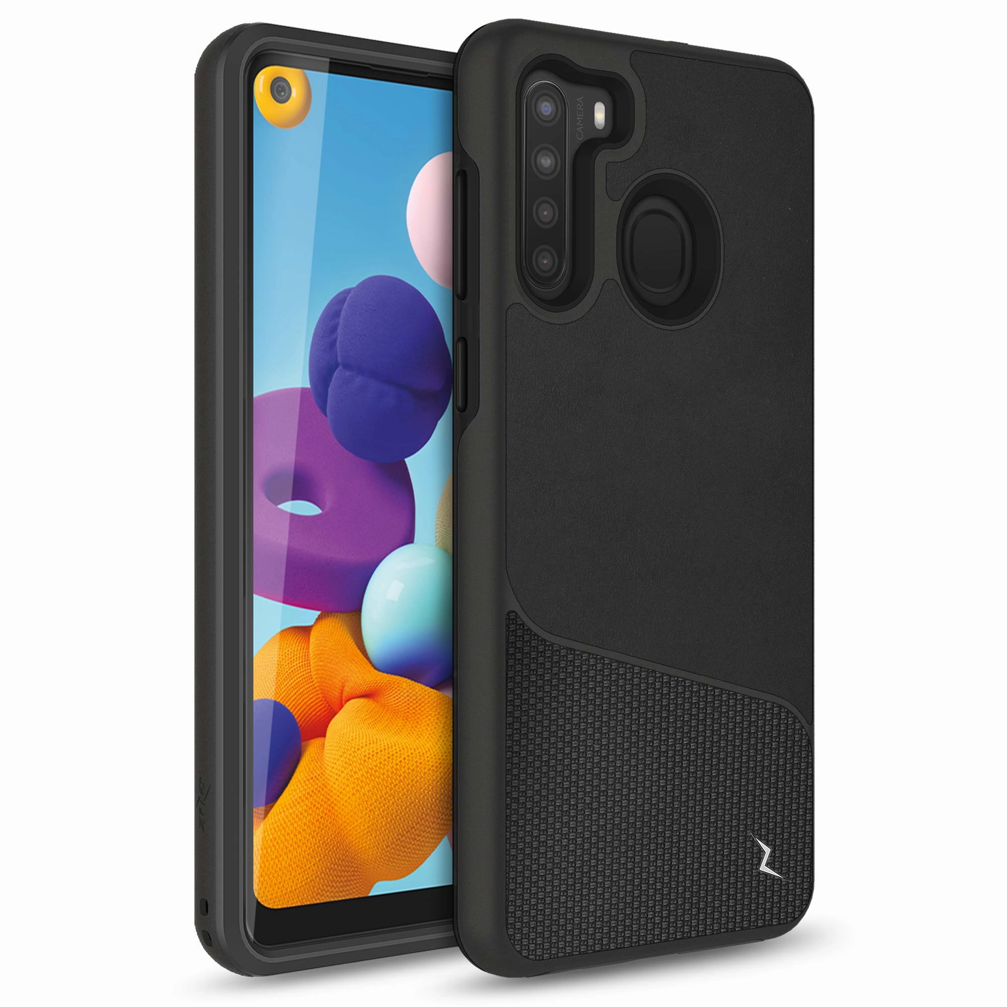 ZIZO DIVISION Series Samsung Galaxy A21 Case - Nylon Black Durable Coating Gradient Finish