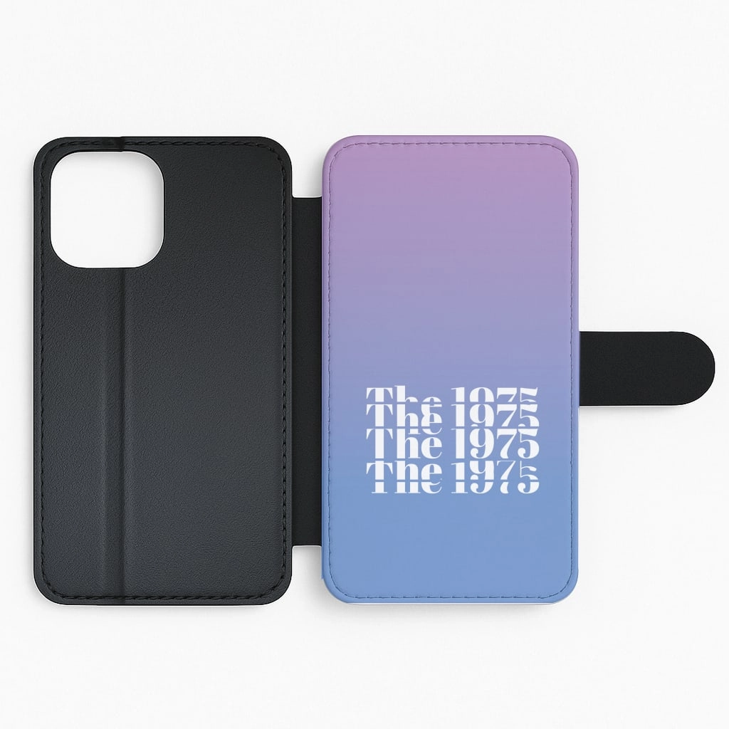 Title - The 1975 Flip / Wallet Phone Case Gloss Finish Design Elegant Texture Layer