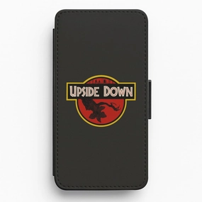 Trendy Texture Upside Down - Jurassic Inspired Stranger Flip / Wallet Phone Case
