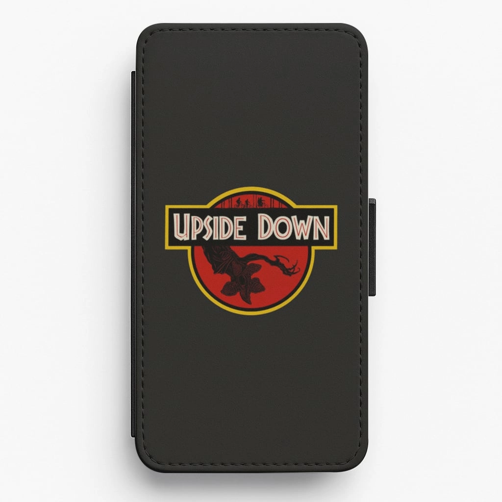 Trendy Texture Upside Down - Jurassic Inspired Stranger Flip / Wallet Phone Case