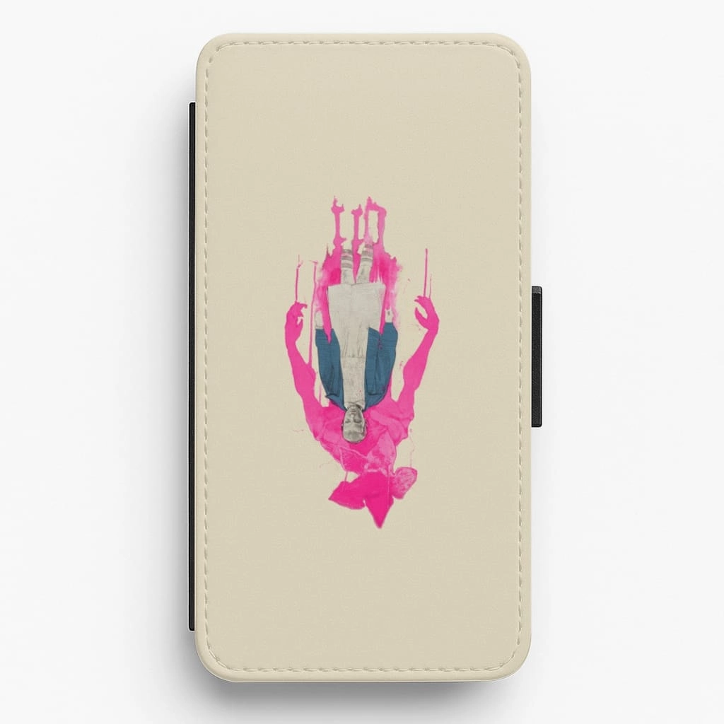 Upside Down Eleven Sketch - Stranger Things Flip / Wallet Phone Case Flexible Grip Texture Casual Wear
