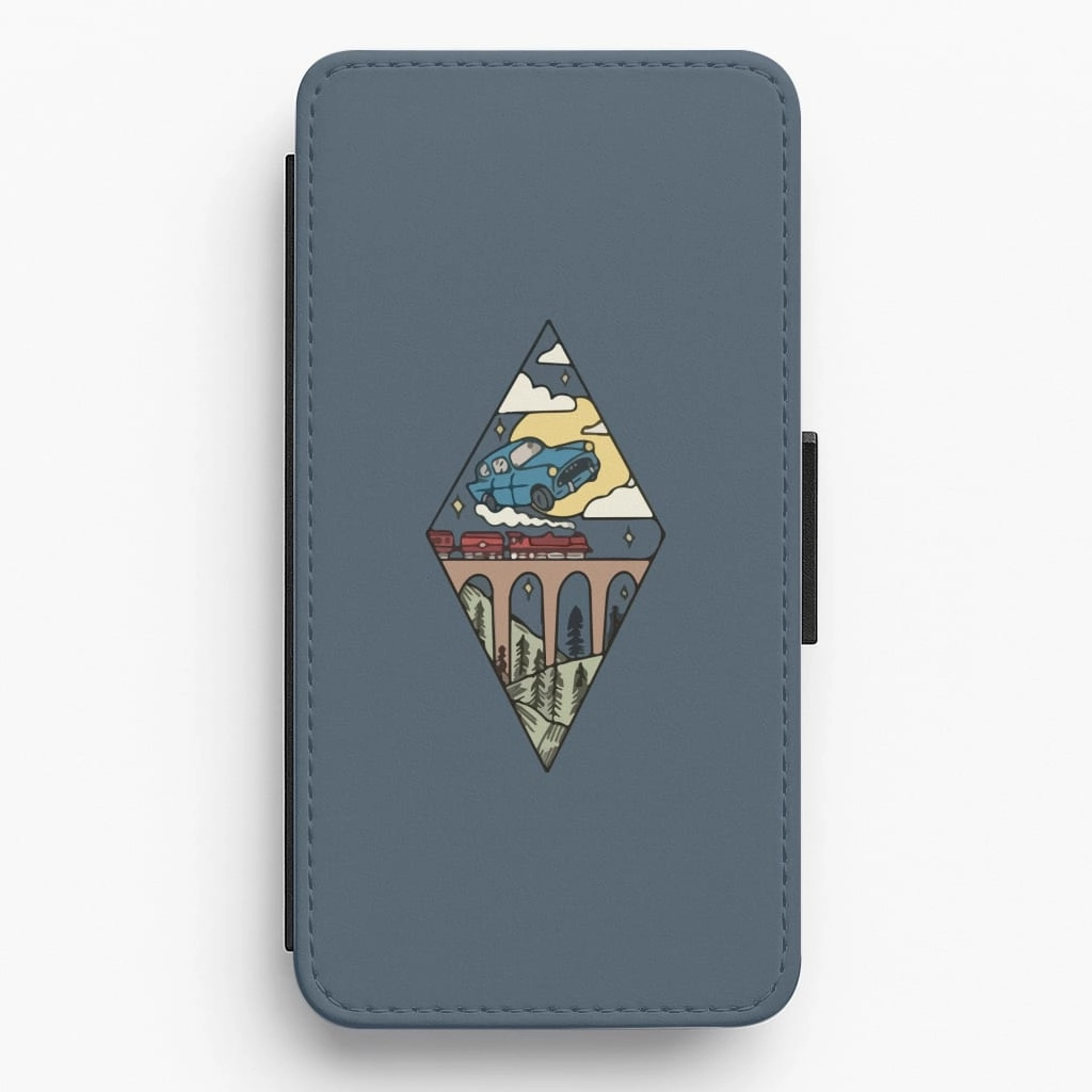 Flying Car Flip / Wallet Phone Case Functional Design