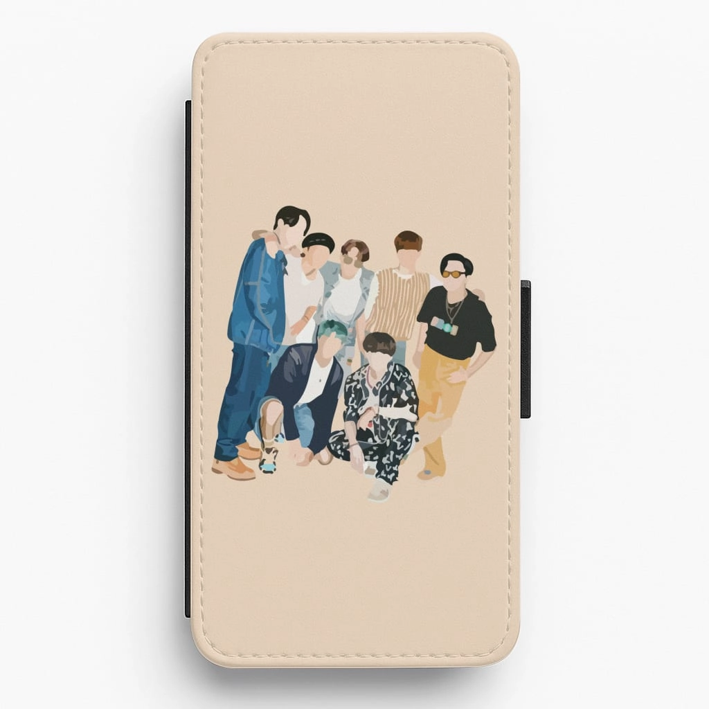 Minimal Feature Casual K-Pop Band Band Flip / Wallet Phone Case