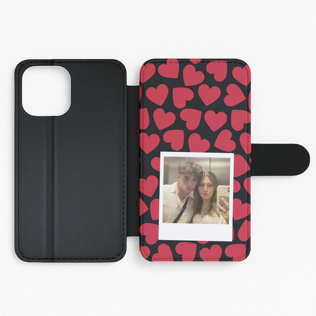 Drop Protection Valentine's Polaroid Flip / Wallet Phone Case