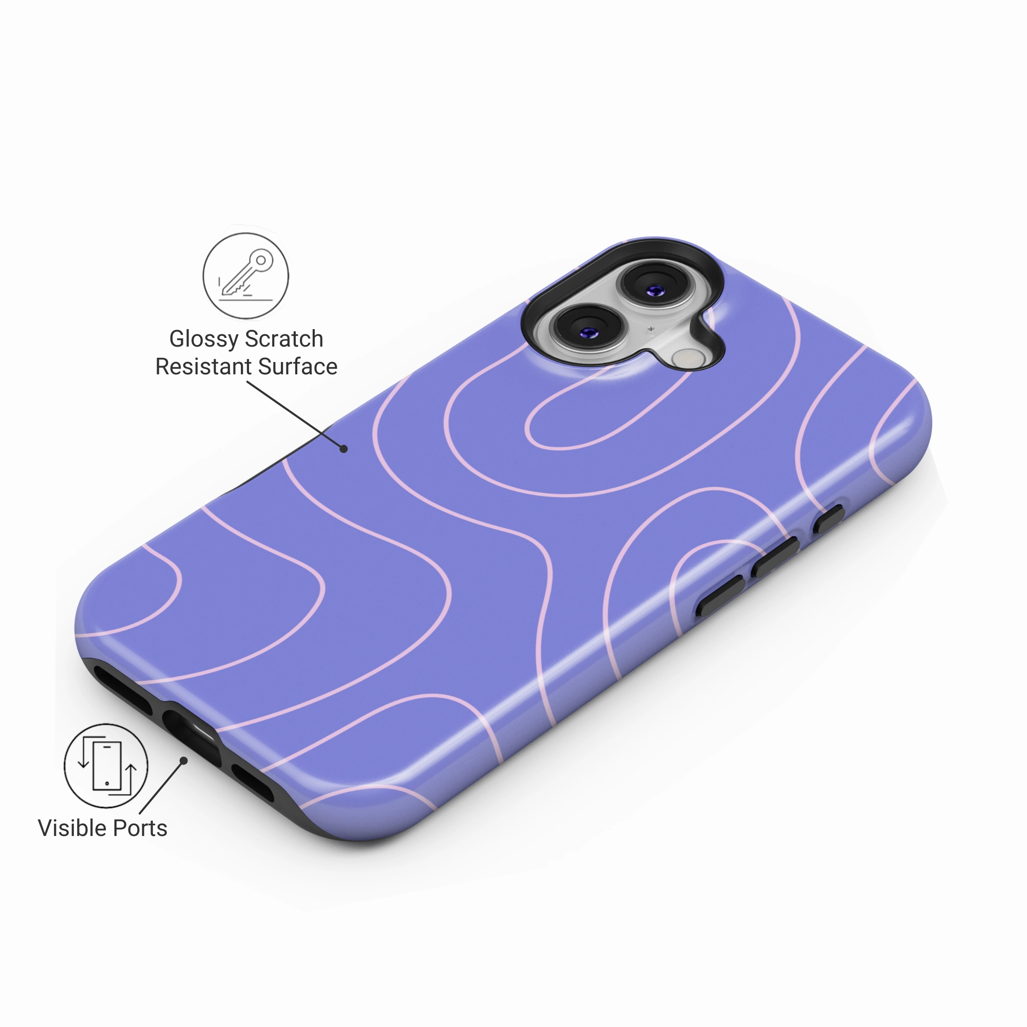 Urban Design Soft Edge Look Violet Curve