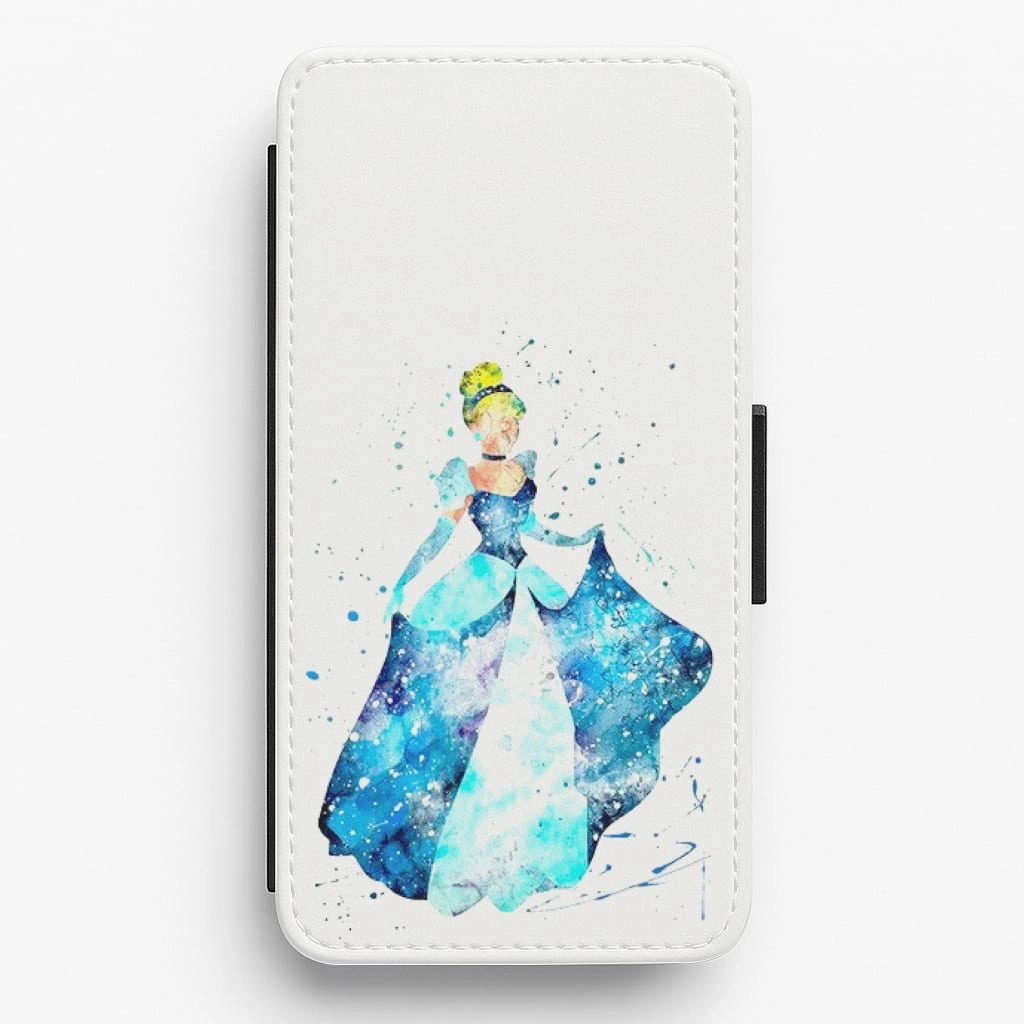 Watercolour Cinderella Fairytale Flip / Wallet Phone Case Ergonomic Texture