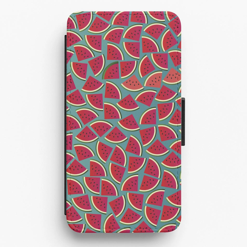 Watermelons - Fruit Patterns Flip / Wallet Phone Case Comfort Use