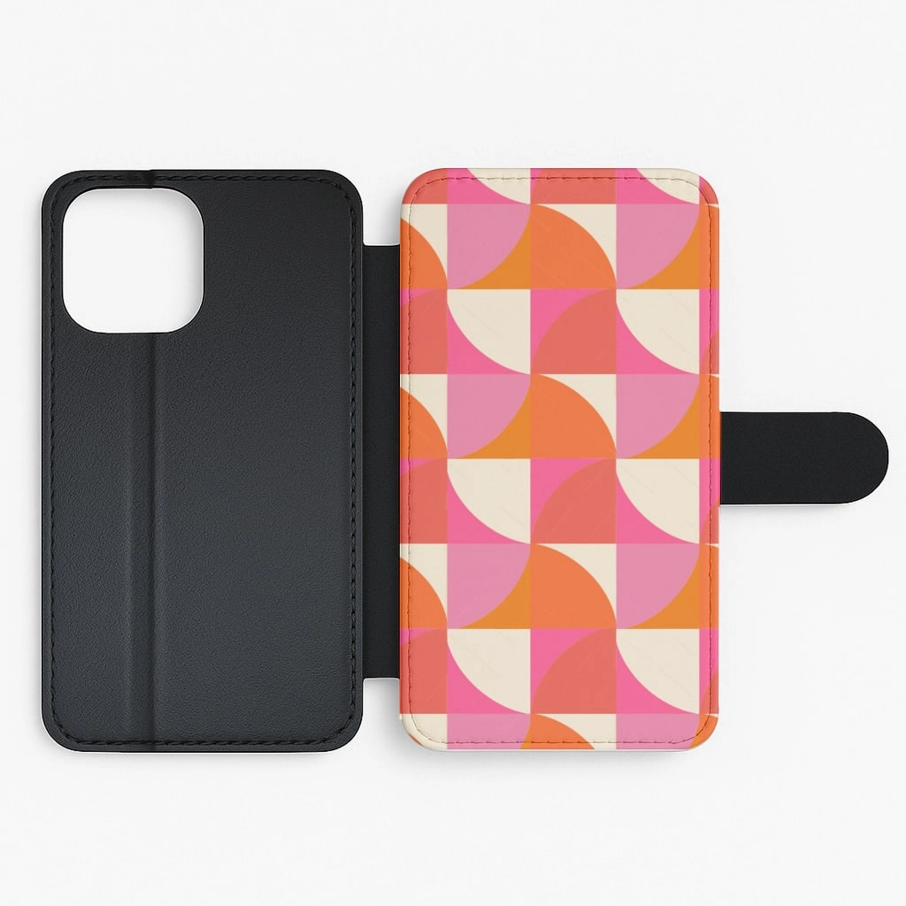 Wavy Abstract  Flip / Wallet Phone Case Flexible Edge Minimal Touch