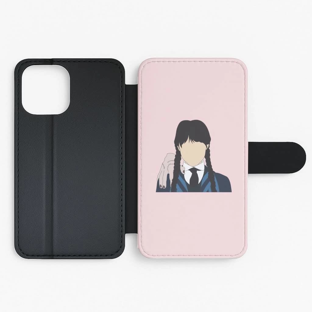 Wednesday And Thing Flip / Wallet Phone Case Elegant Surface Strong Grip