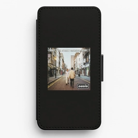 Modern Build Minimal Cover What's The Story Flip / Wallet Phone Case