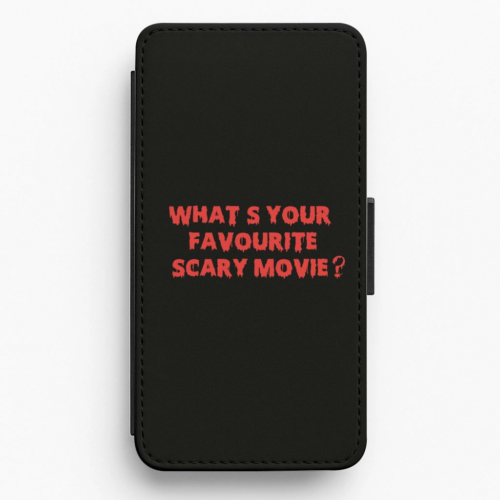 Matte Texture TPU Material What's Your Favourite Scary Movie - Halloween Flip / Wallet Phone Case