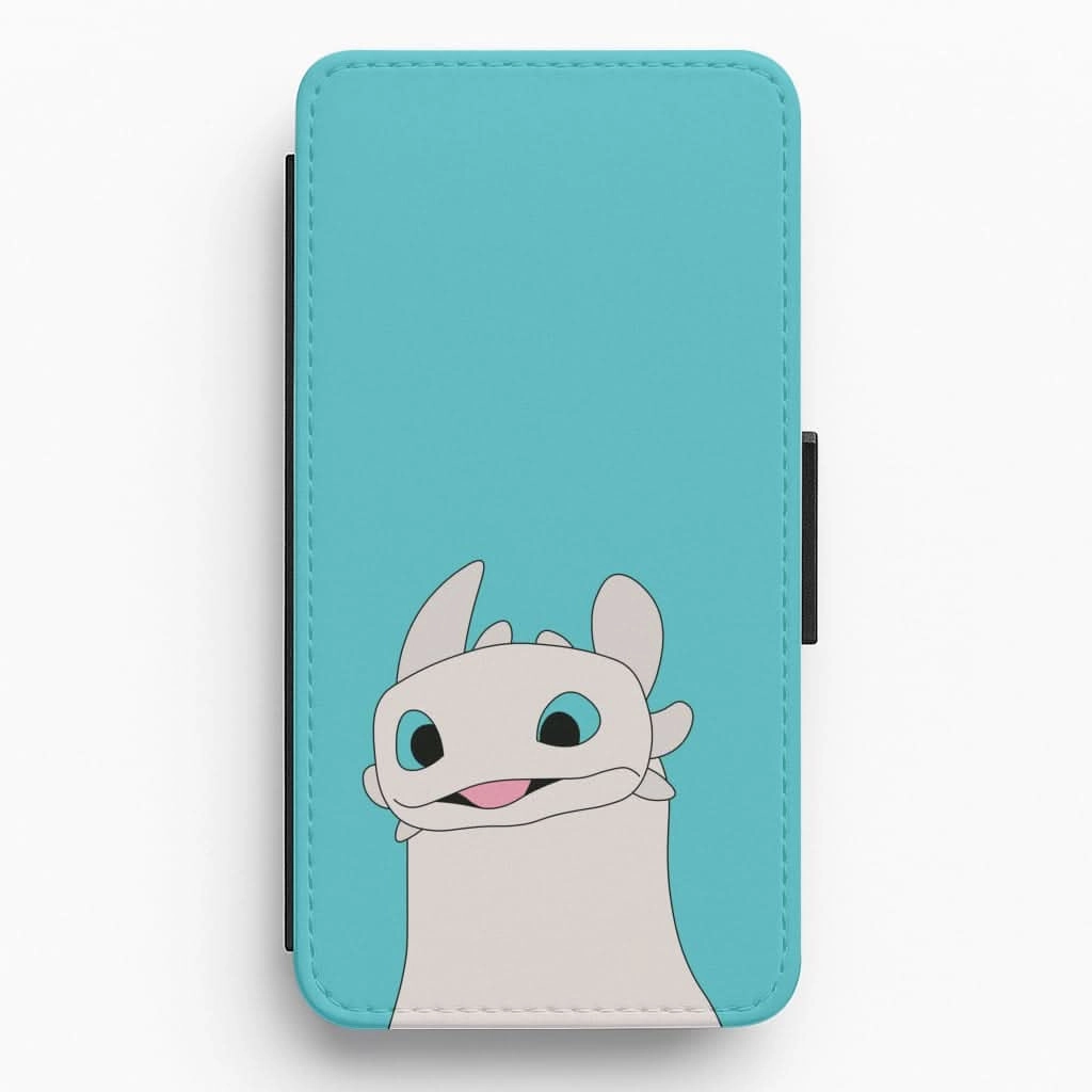 Strong Grip White Fury Dragon Flip / Wallet Phone Case