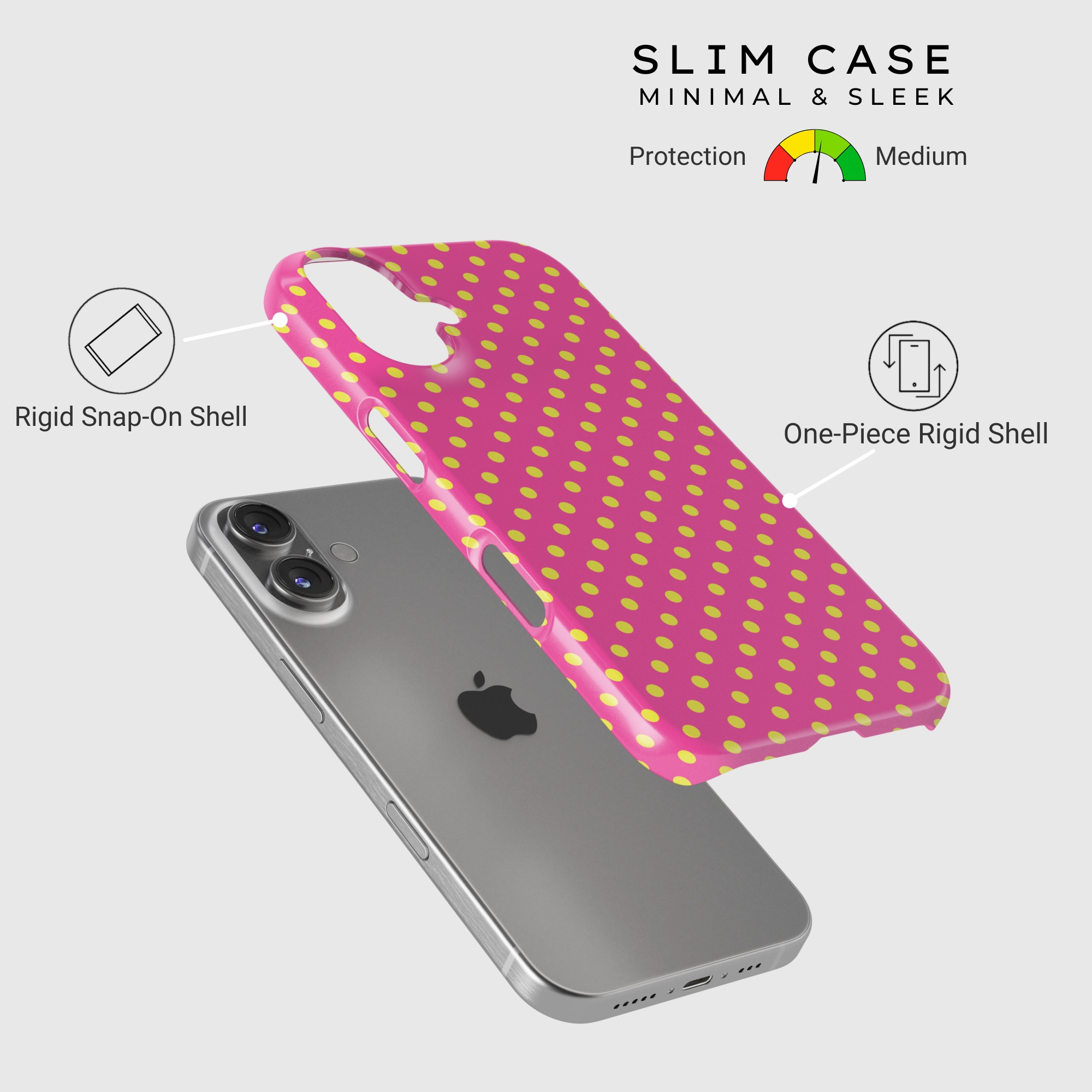 Minimal Edge Design Stylish Grip Texture Bubble Bright