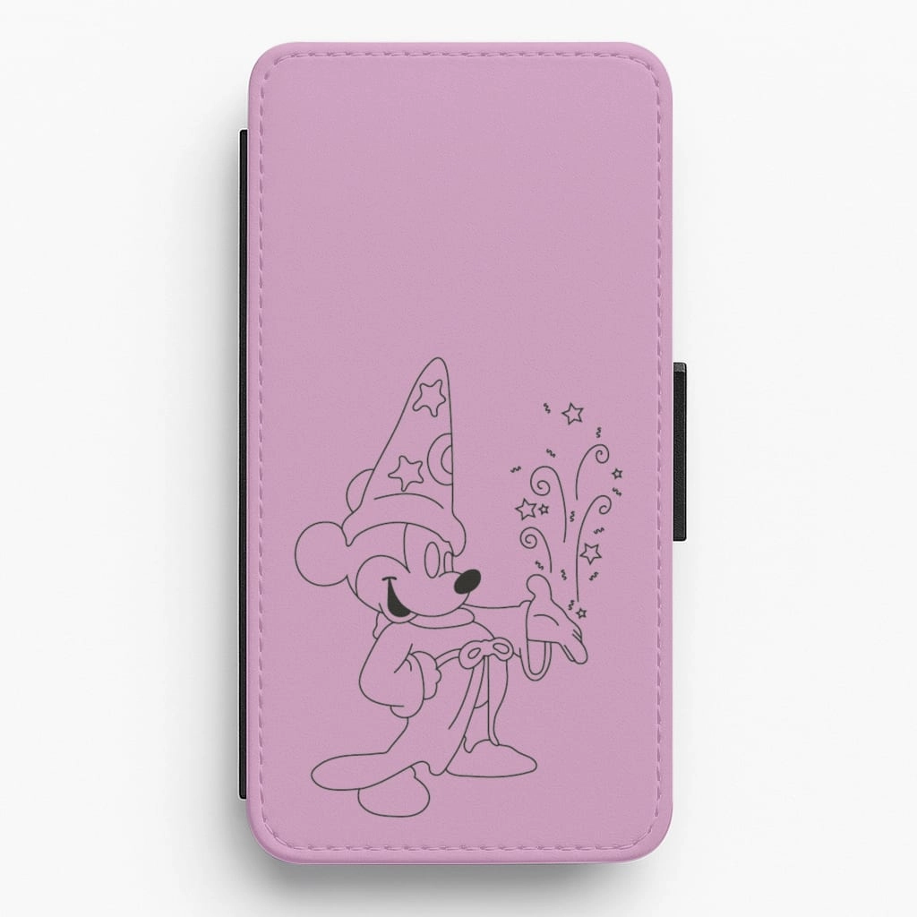 Ergonomic grip Light Protection Wizard Fairytale Mouse Flip / Wallet Phone Case