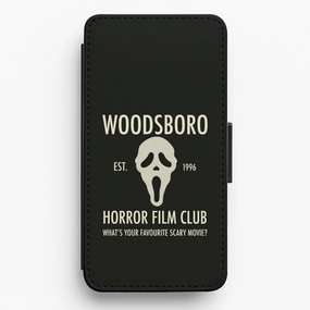 Anti Shock Layer Rugged Outline Woodsboro Horror Film Club - Scream Flip / Wallet Phone Case