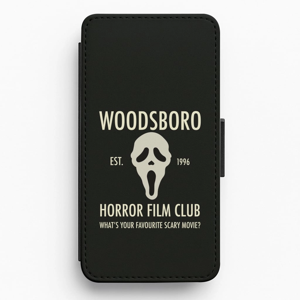 Anti Shock Layer Rugged Outline Woodsboro Horror Film Club - Scream Flip / Wallet Phone Case