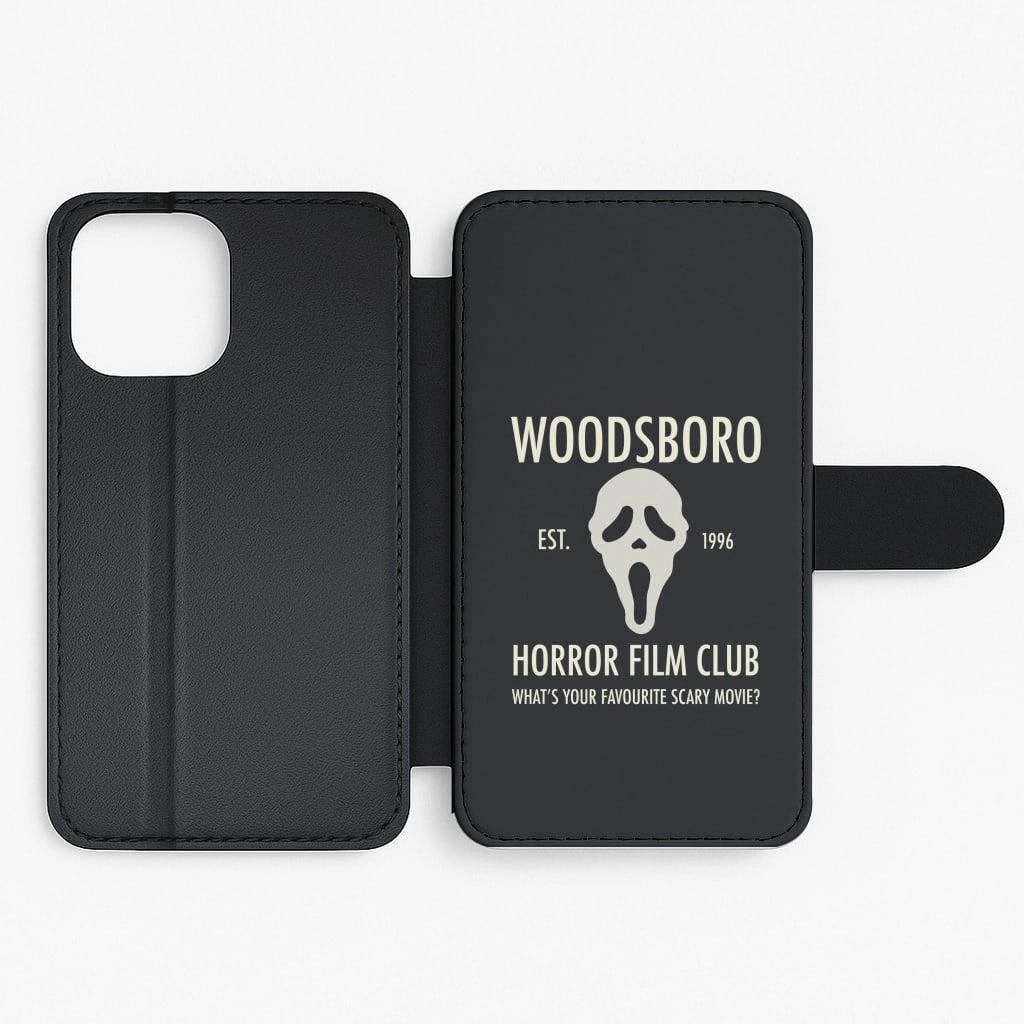 Woodsboro Horror Film Club - Scream Flip / Wallet Phone Case Gloss Layer Finish daily accessory