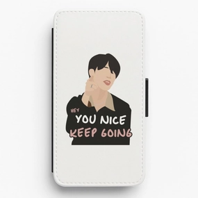 Clear Finish You Nice Keep Going - K Pop Flip / Wallet Phone Case