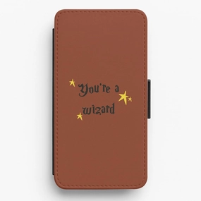 Smooth Outline Shock Layer You're A Wizard Flip / Wallet Phone Case