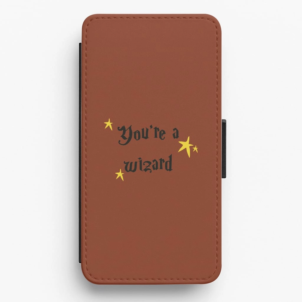 Smooth Outline Shock Layer You're A Wizard Flip / Wallet Phone Case