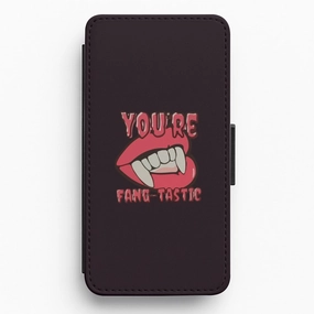 You're Fang-Tastic - Halloween Flip / Wallet Phone Case Rugged Surface Build Luxury Shine