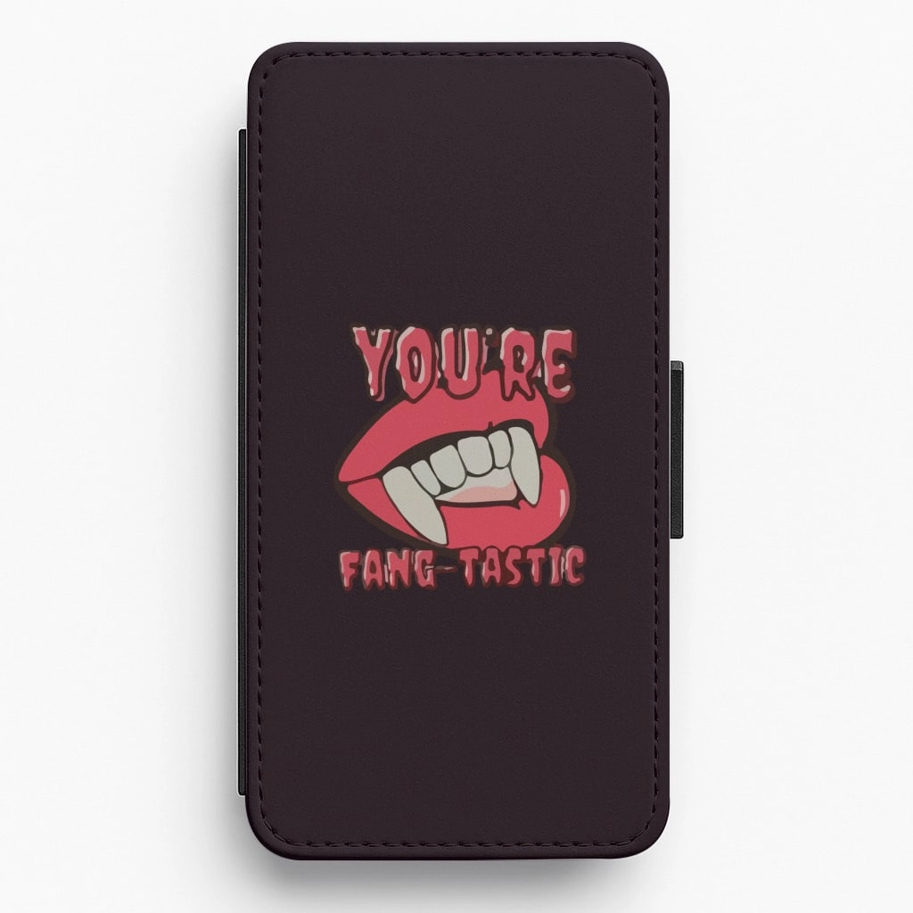 You're Fang-Tastic - Halloween Flip / Wallet Phone Case Rugged Surface Build Luxury Shine