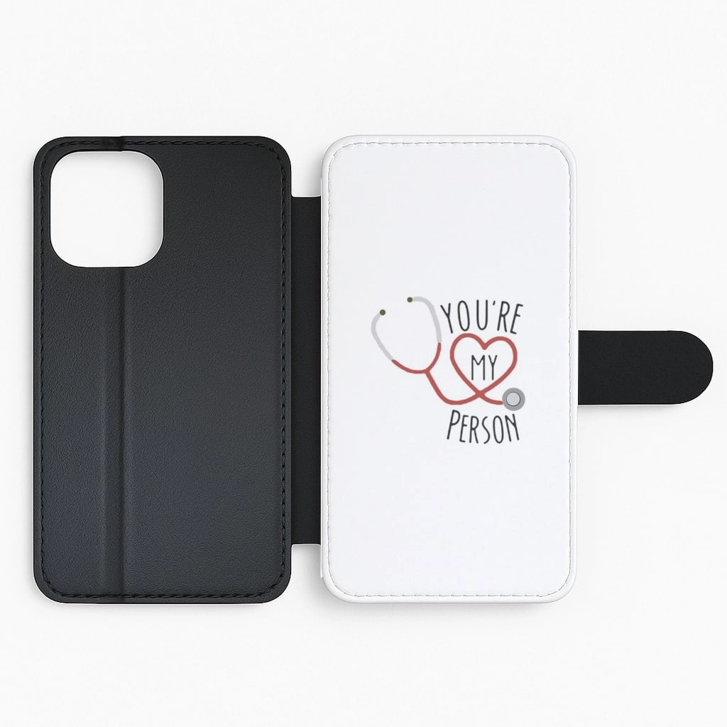 You're My Person - Grey's Flip / Wallet Phone Case Futuristic style clean design