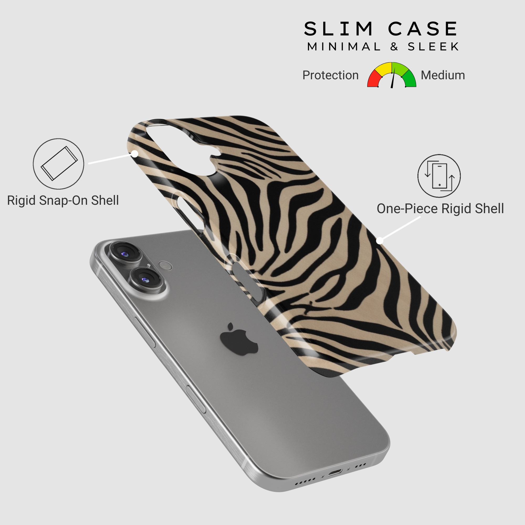 Portable Fit Zebra Elegance