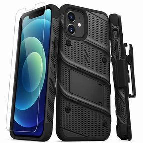 ZIZO BOLT Series iPhone 12 / iPhone 12 Pro Case - Black Compact Texture Soft Protection