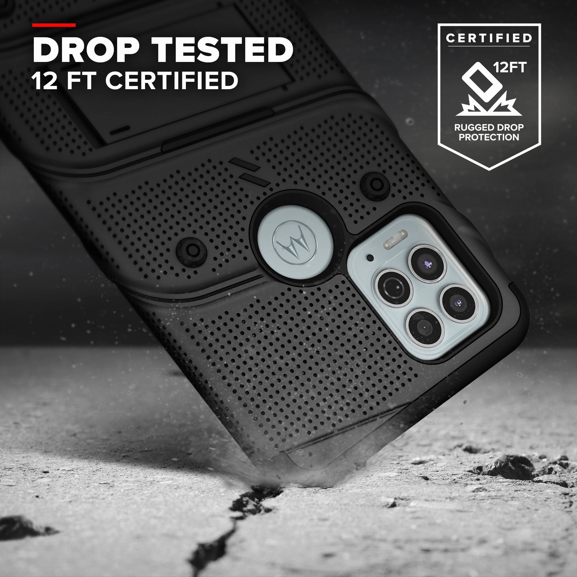 Vivid Design Texture Rugged Design ZIZO BOLT Series Moto G Stylus 5G (2021) Case